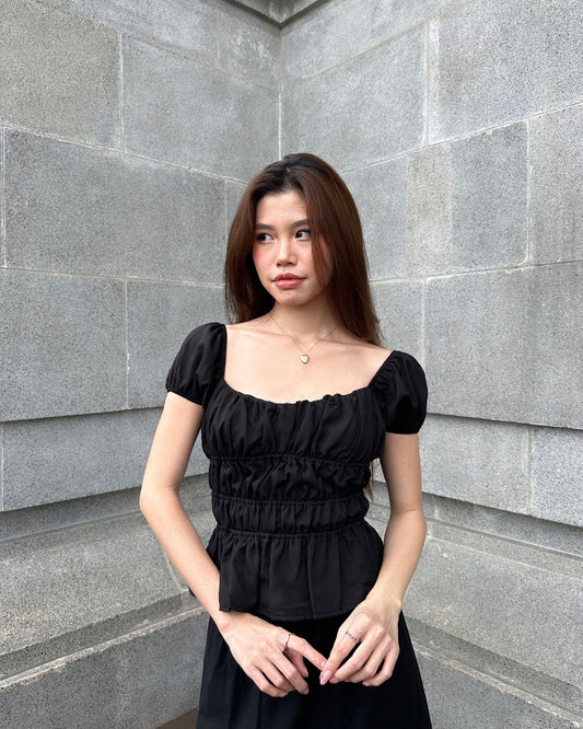 Angel White Stretchable Top ( Black )