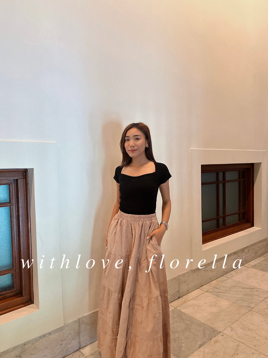 Kerene tier maxi skirt