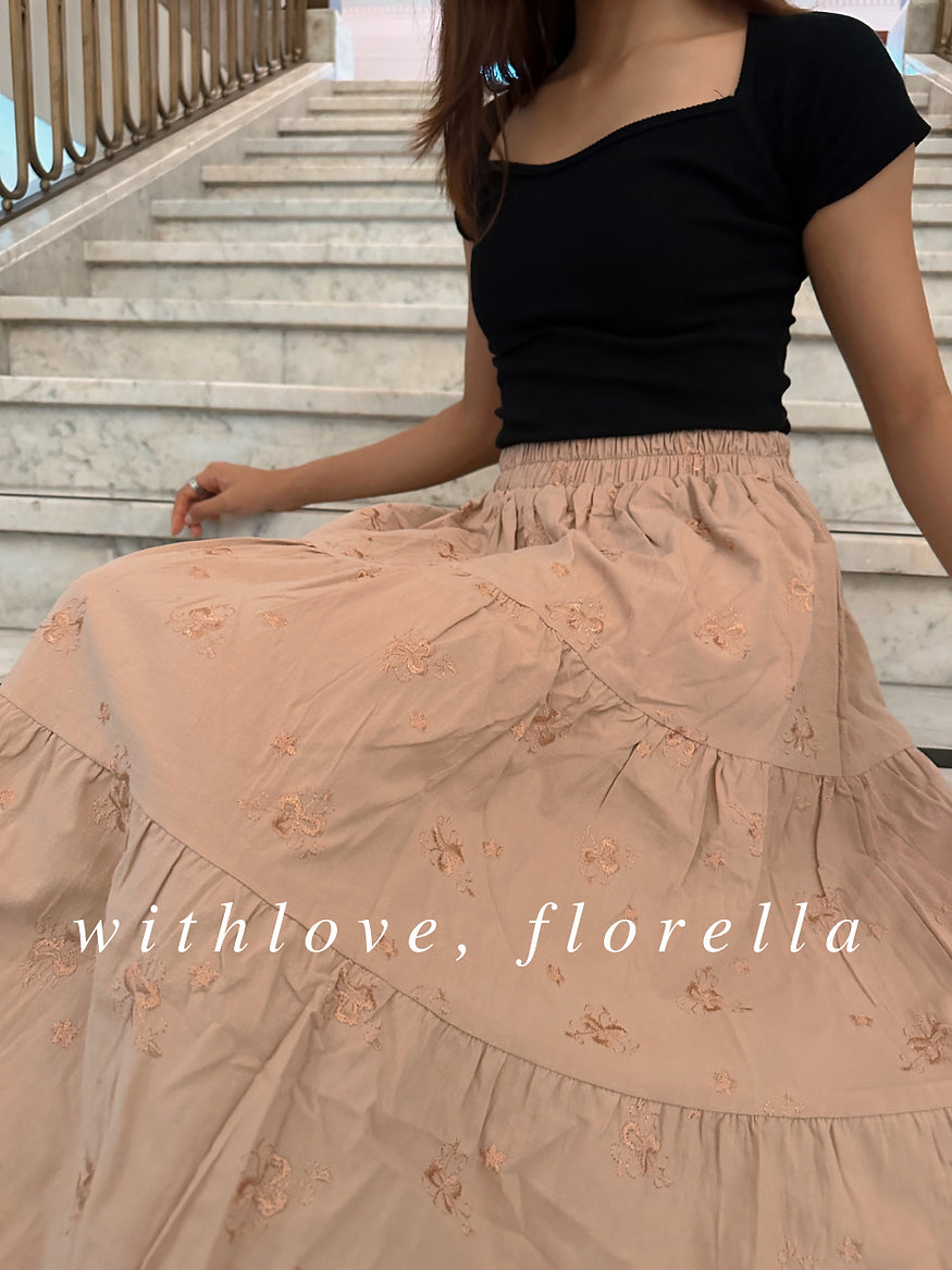 Kerene tier maxi skirt