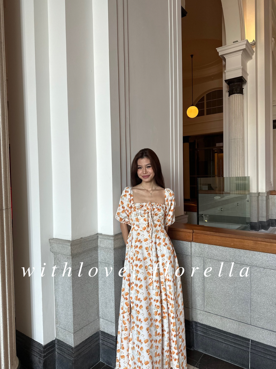 Esterella Summer Maxi Dress ( Orange )