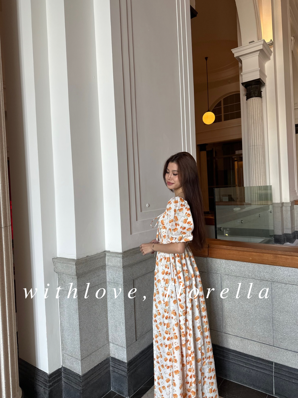 Esterella Summer Maxi Dress ( Orange )