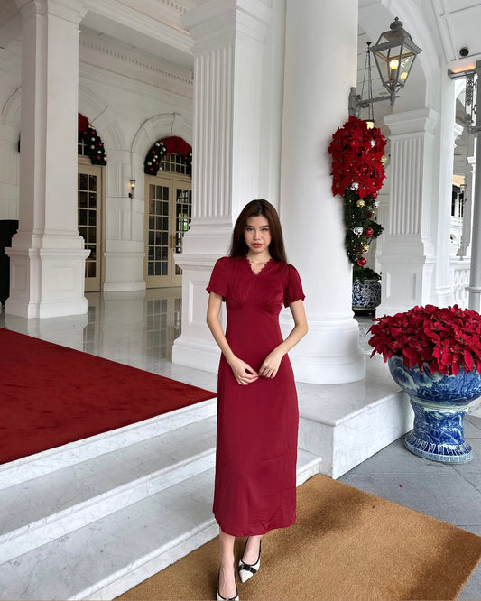Christmas Midi Dress  ( Red version )