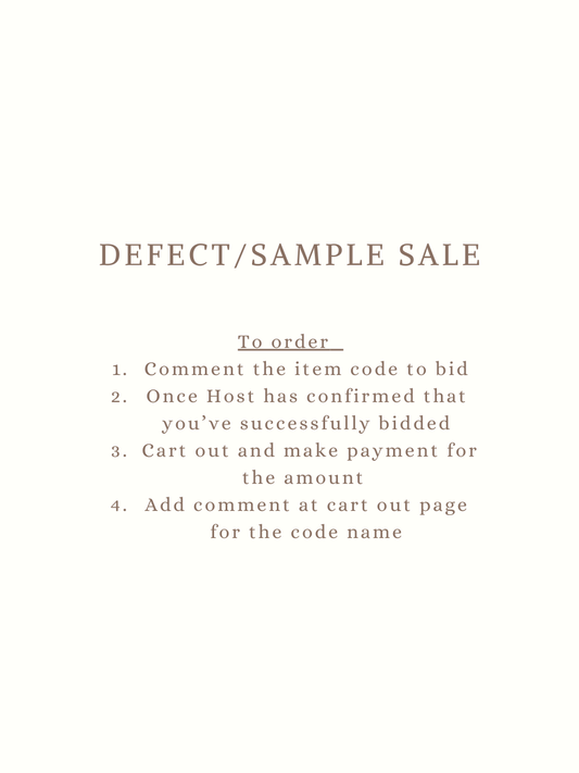Defect/Sample Sale