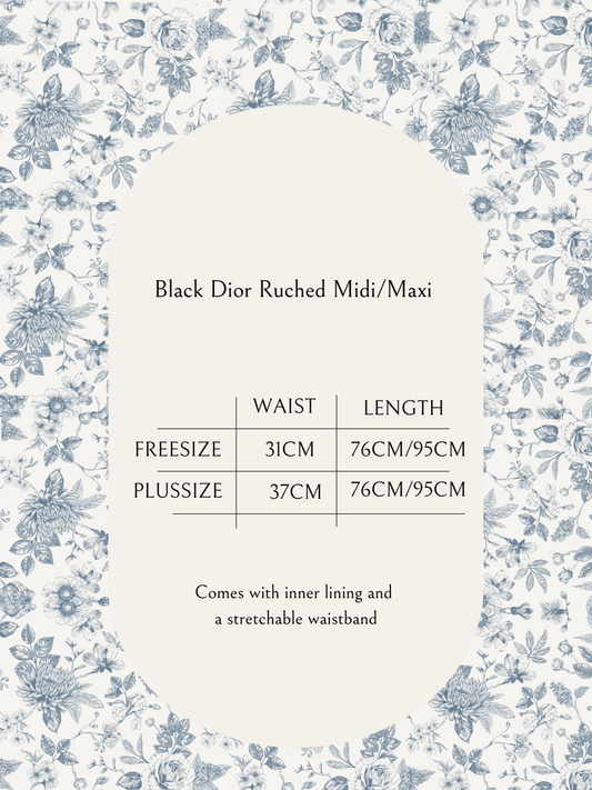 Pre launched D- Ruched skirt Midi/Maxi