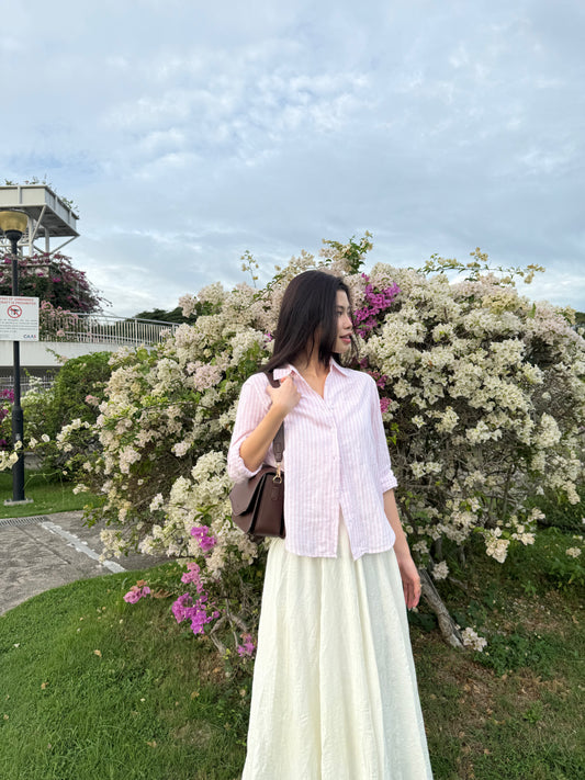 Pink Stripes Boyfriend Oversized T-shirt ( Limited Ed )