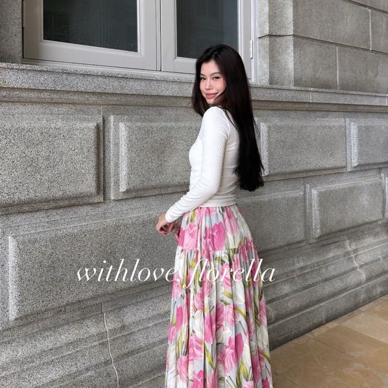 Tulip Twirl Maxi Skirt ( Launch ) – withlove, florella