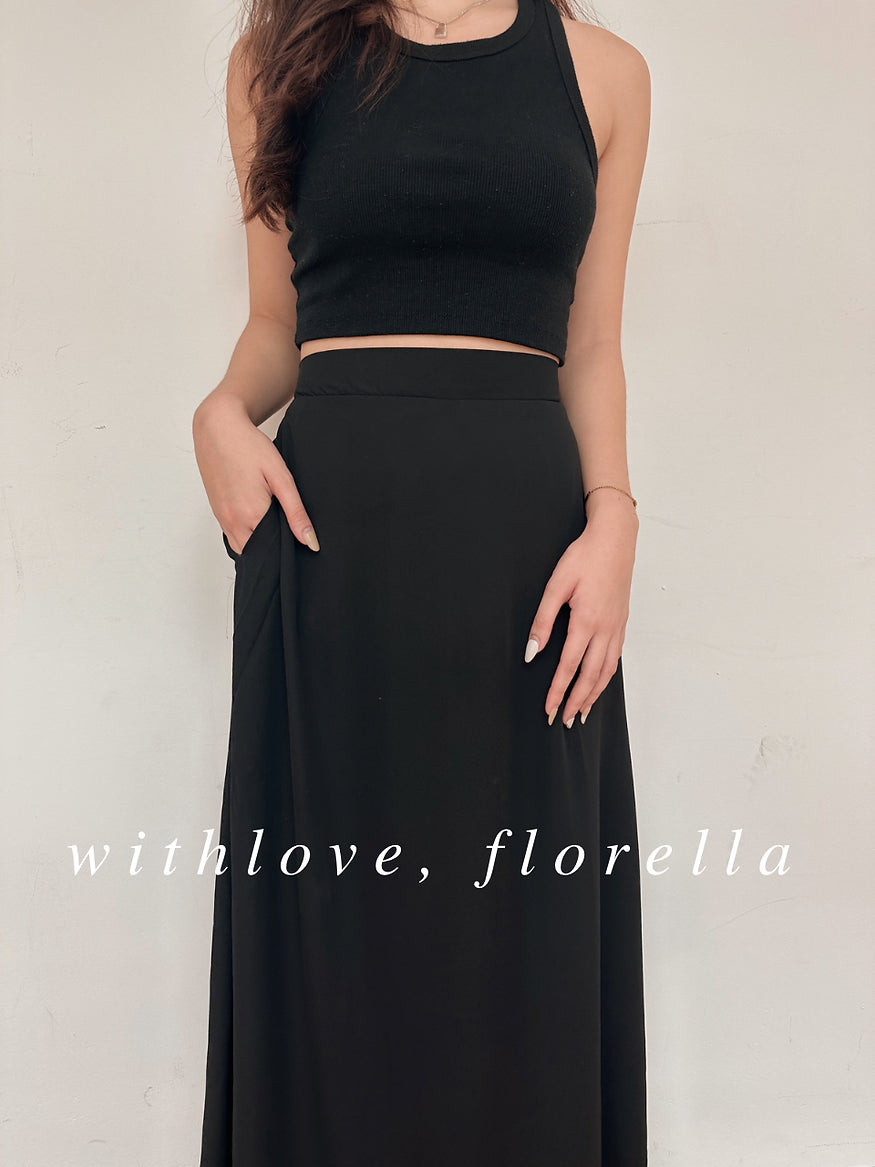 Minimalist A line maxi skirt