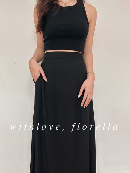 Minimalist A line maxi skirt