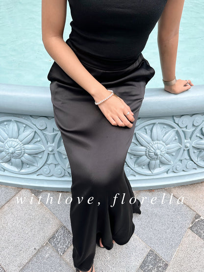 Pearlyn maxi satin skirt