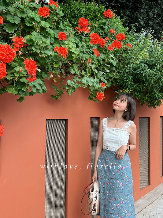 Tulip A line midi skirt