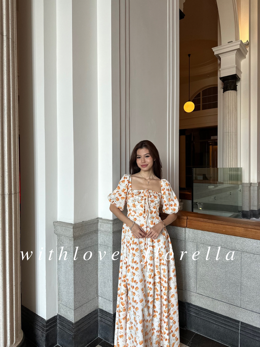 Esterella Summer Maxi Dress ( Orange )
