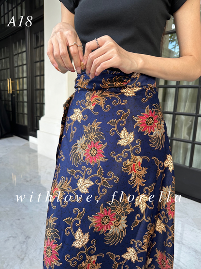 Blue Batik Wrap Skirt (Limited Edition, SQ inspired)